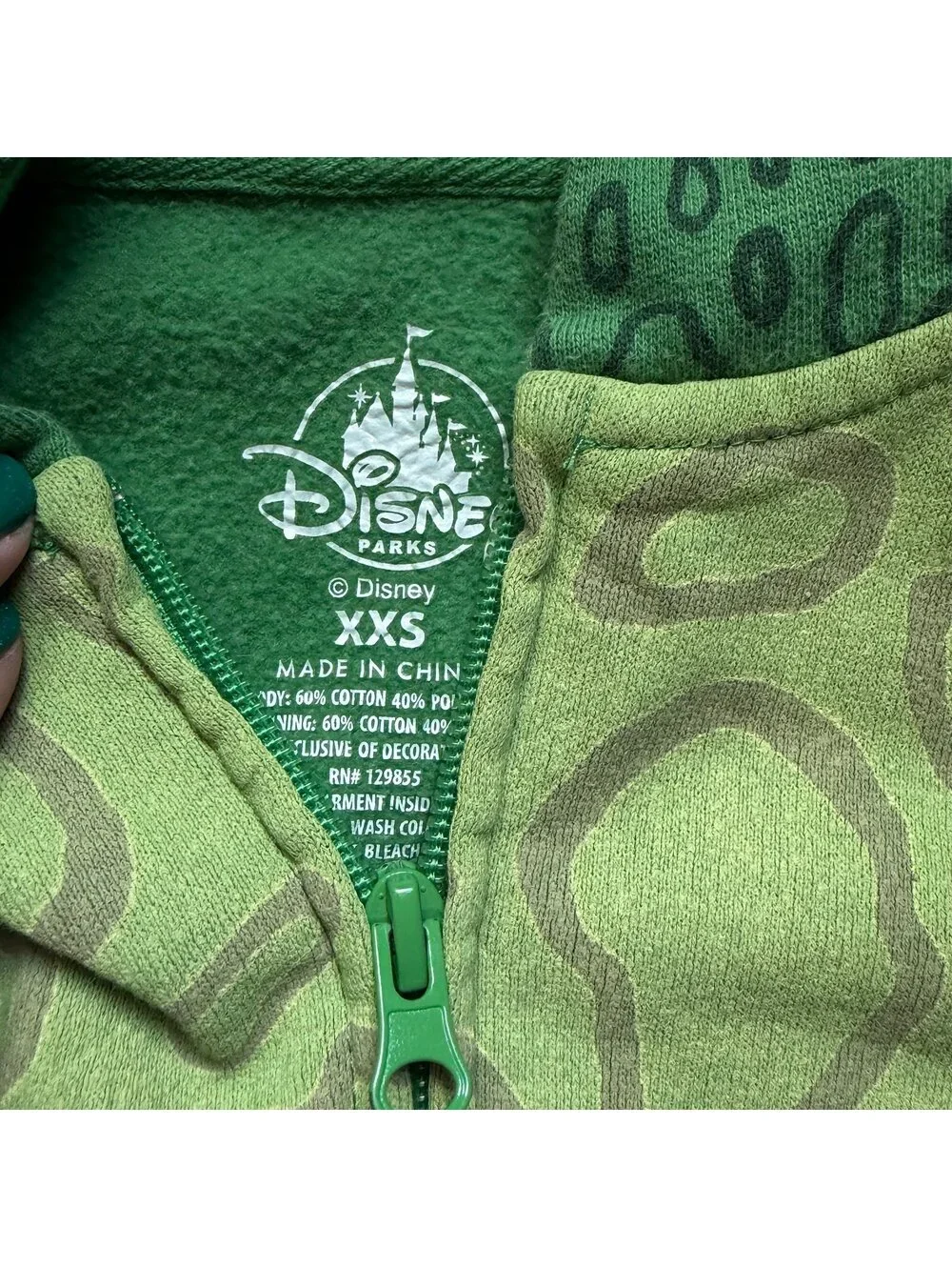 Disney Parks Toy Story Rex Zip Up Hoodie